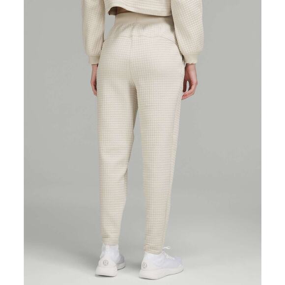 Lululemon Pants - Lululemon Lab Textured Grid HR Jogger 28 Muslin Cream Size 0 Waffle Athleisure